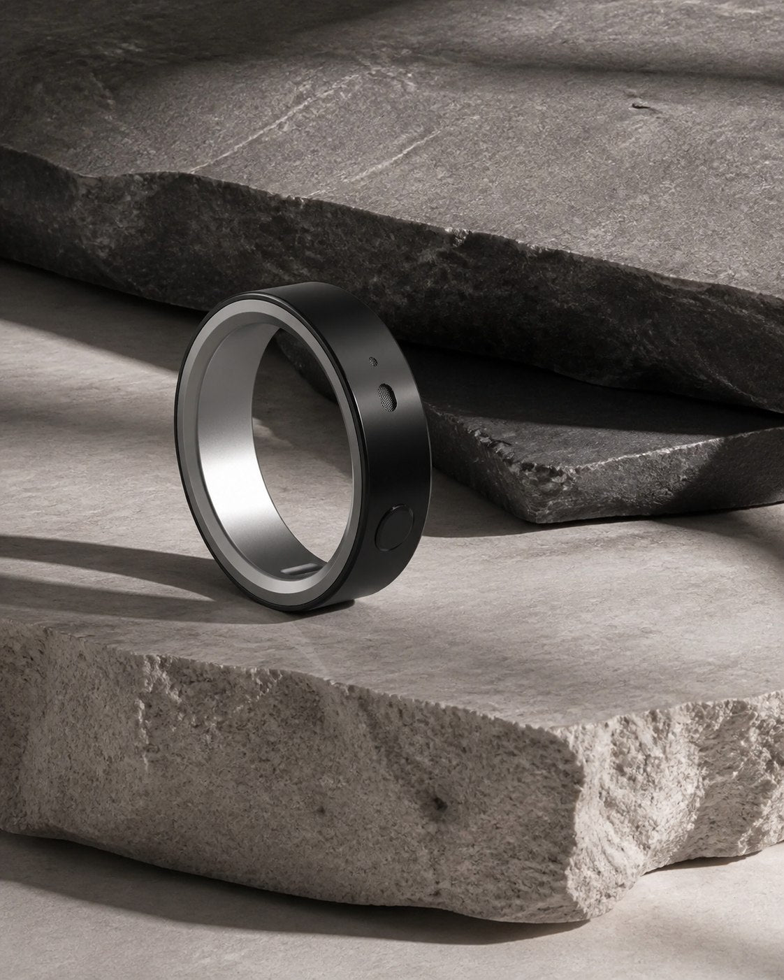 AWAAKII ring on sculpted stone